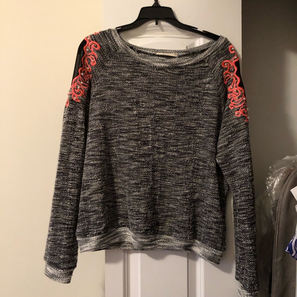 Zio trendy heathers black sweater